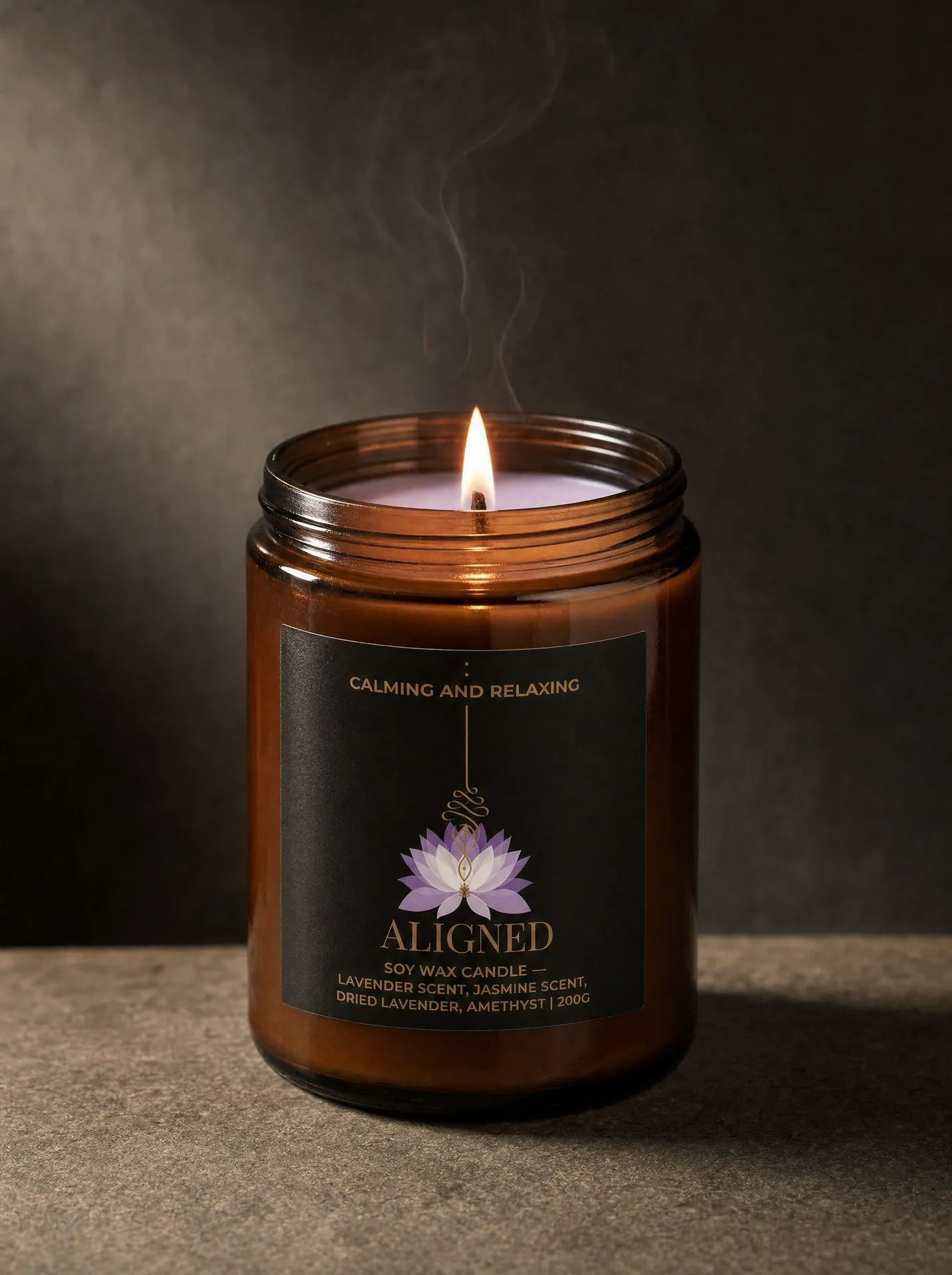 Calming & Relaxing candle, lit